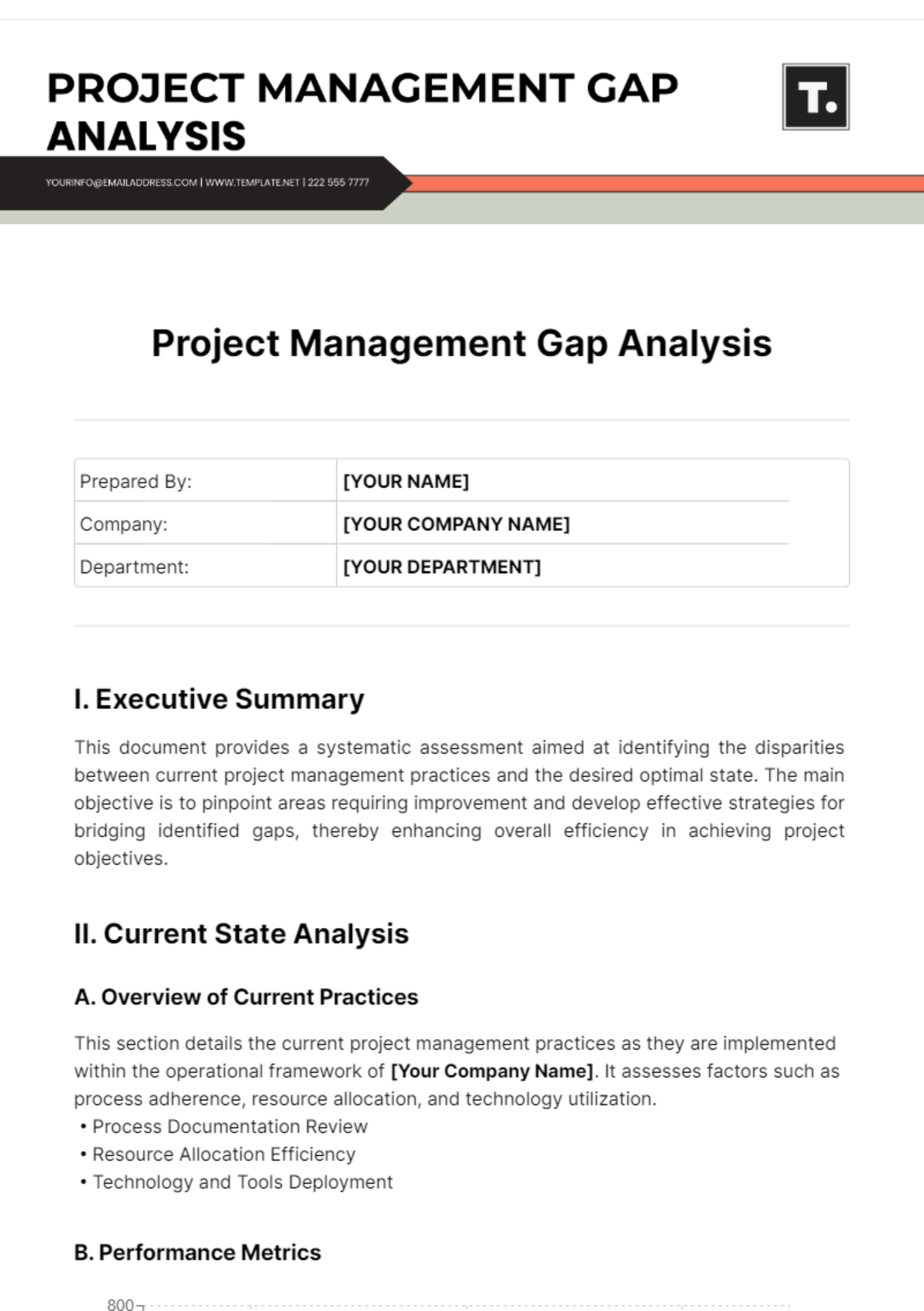 Project Management Gap Analysis Template