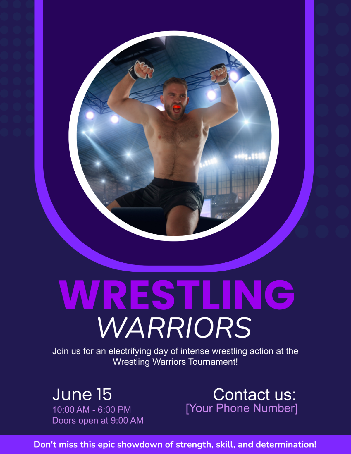 Free Wrestling Tournament Flyer Template
