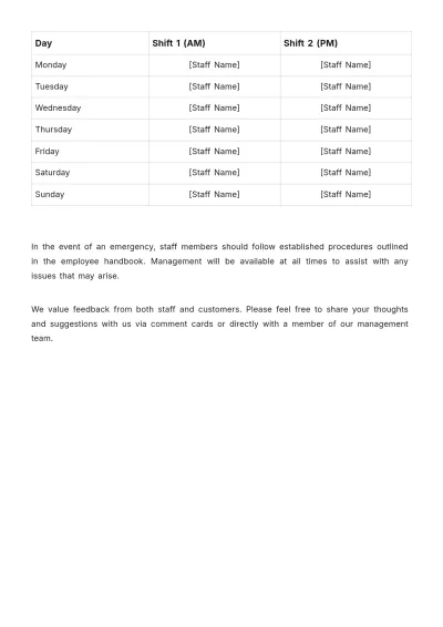 Free Restaurant Holiday Schedule Template to Edit Online
