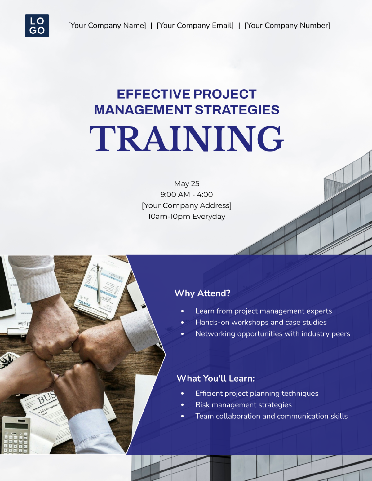 Free Training Announcement Flyer Template