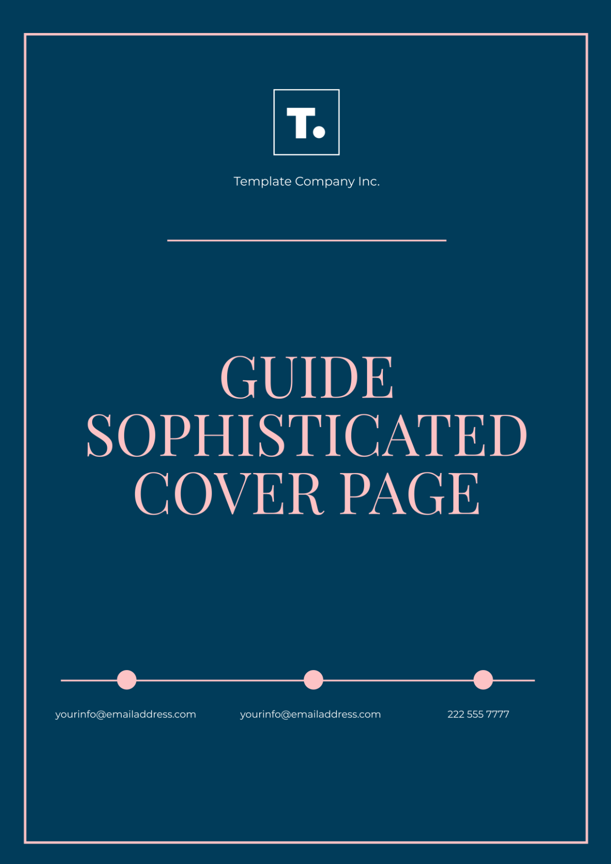 Guide Sophisticated Cover Page Template