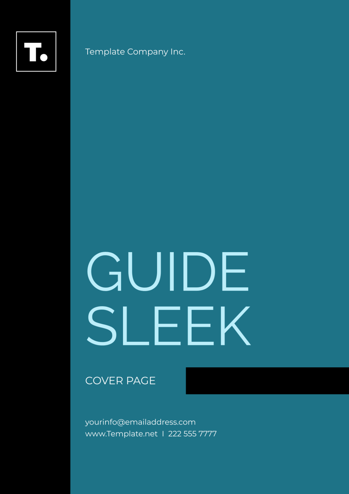Guide Sleek Cover Page Template