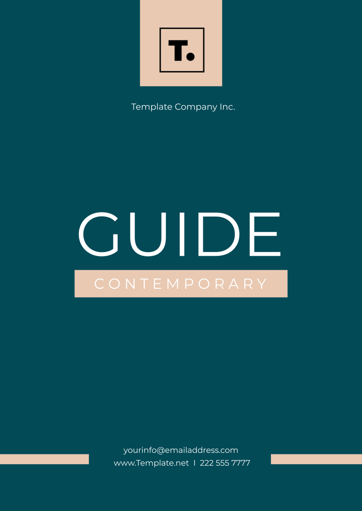 Free Guide Contemporary Cover Page Template