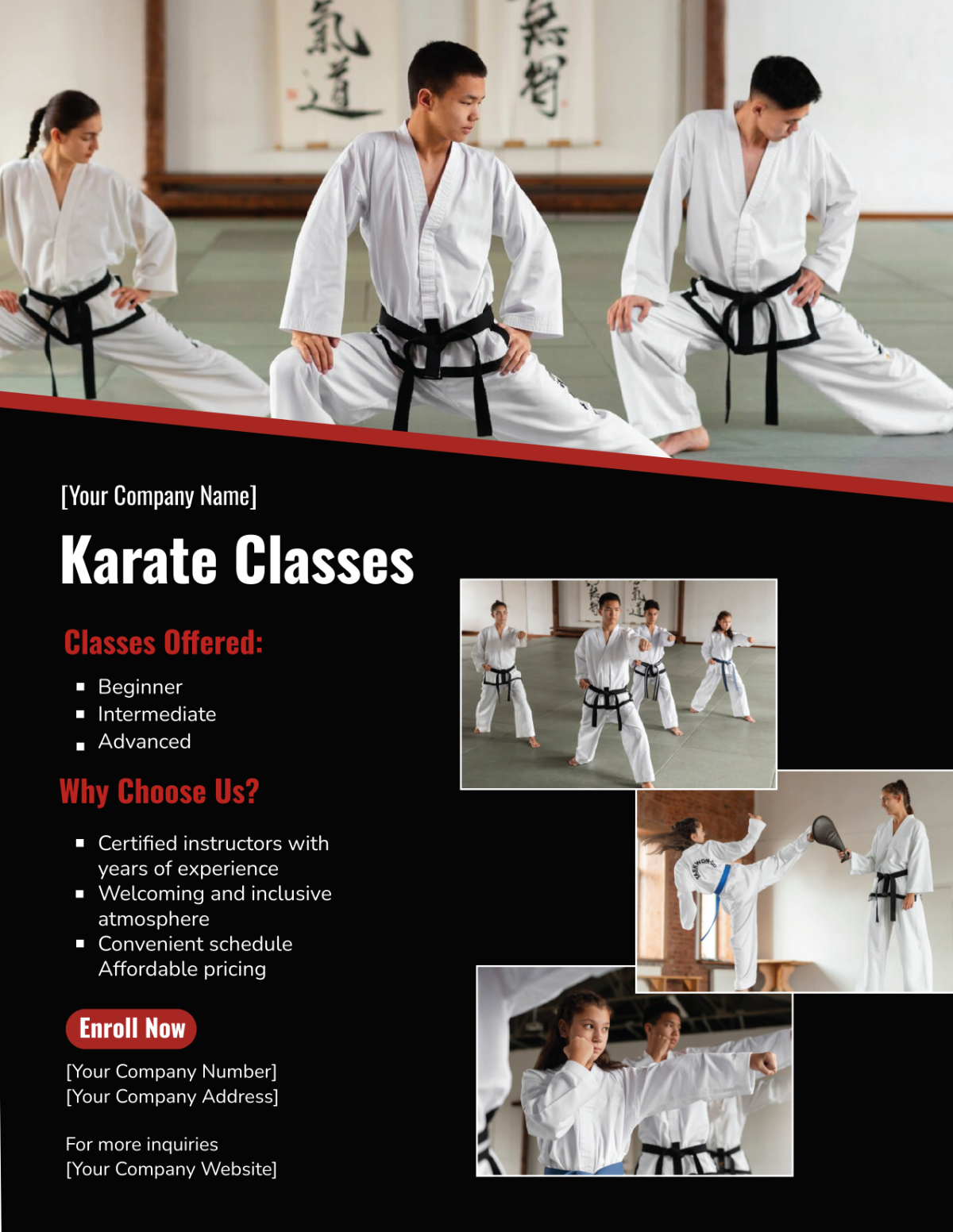 Karate Classes Flyer