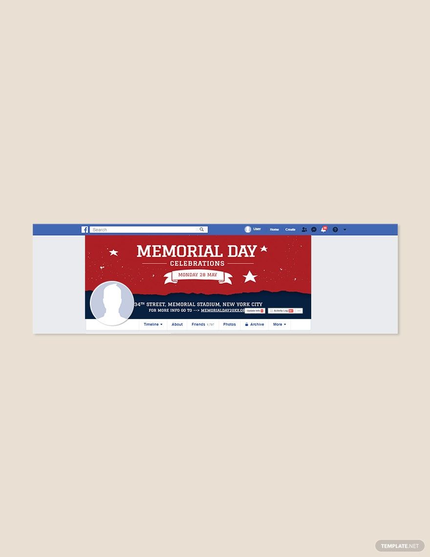Memorial Day Facebook Cover Template
