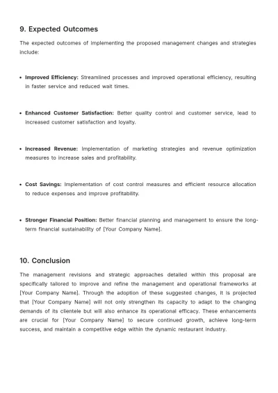 Free Restaurant Management Proposal Template to Edit Online
