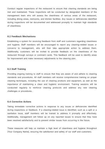 Free Restaurant Cleaning Proposal Template to Edit Online
