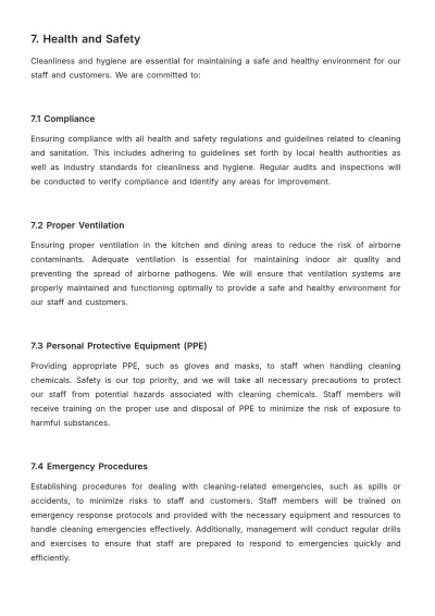 Free Restaurant Cleaning Proposal Template to Edit Online