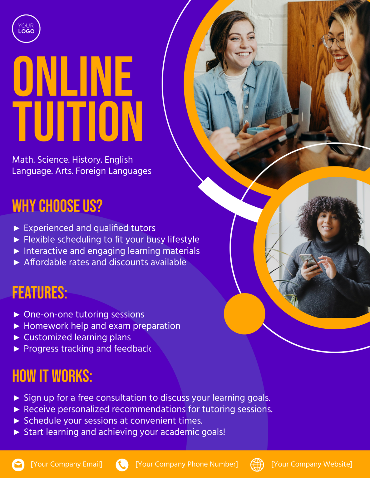 Online Tuition Flyer