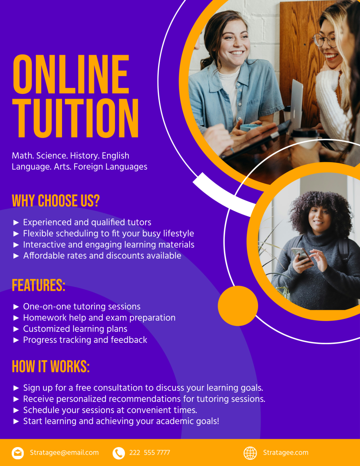 Online Tuition Flyer Template - Edit Online & Download