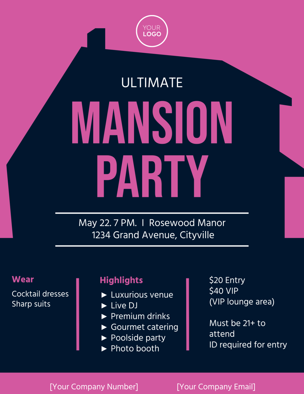 Mansion Party Flyer