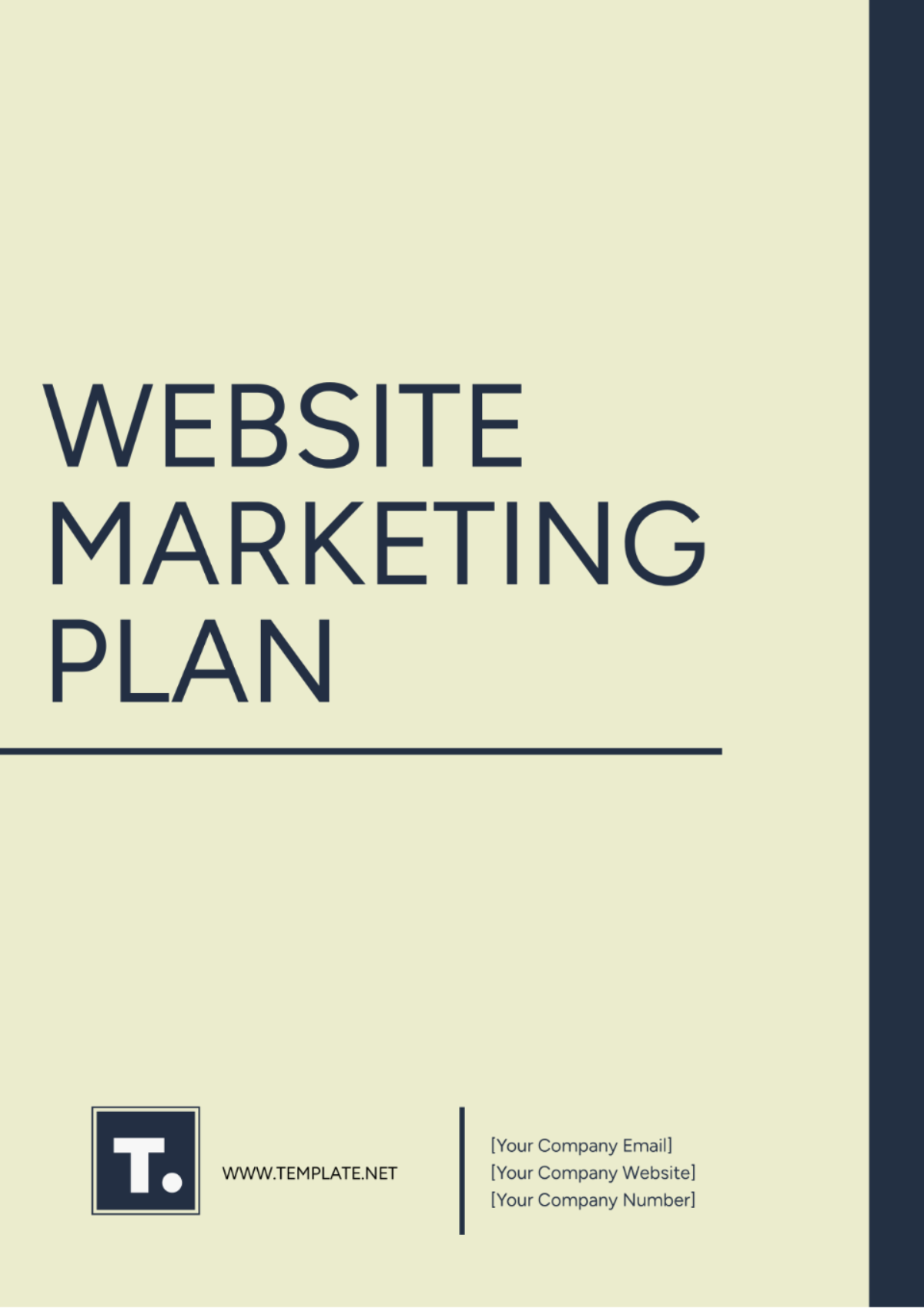 Website Marketing Plan Template - Edit Online & Download