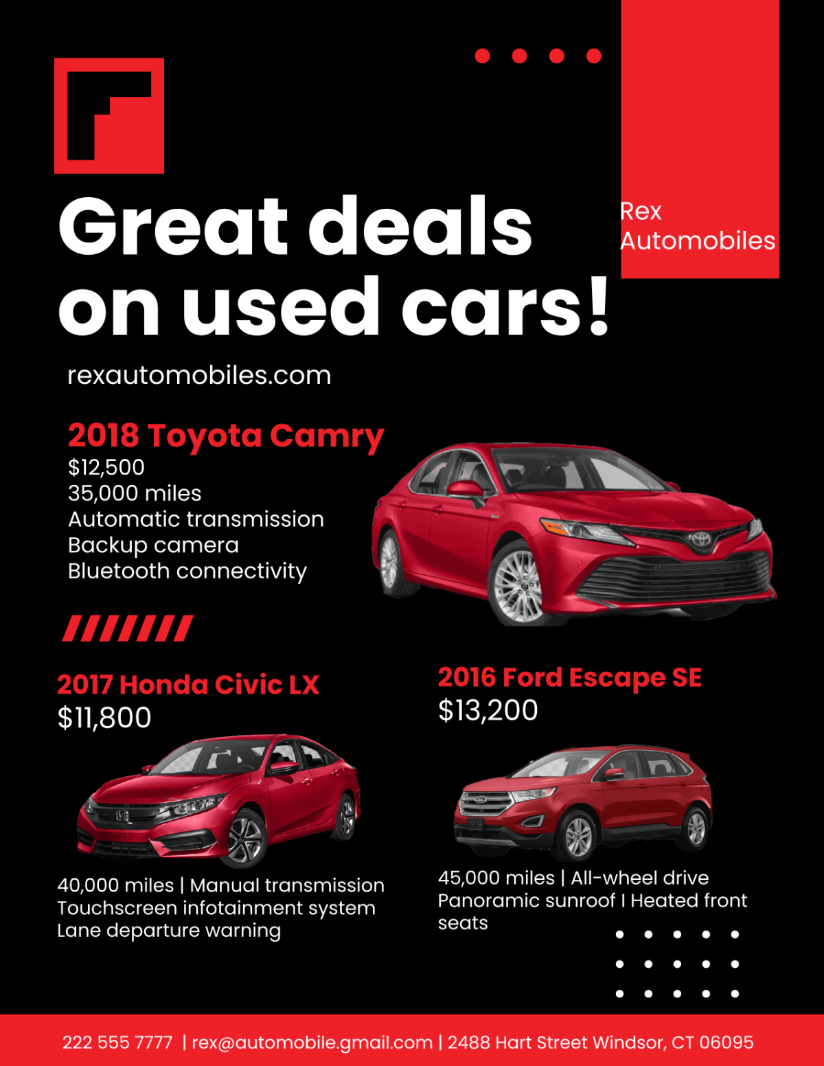 Used Car Flyer - Edit Online & Download