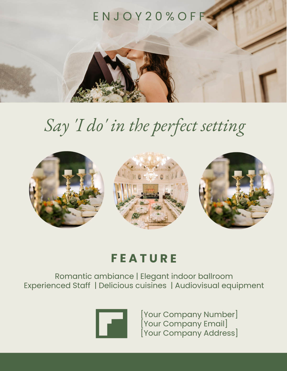 Free Wedding Venue Flyer  to Edit Online