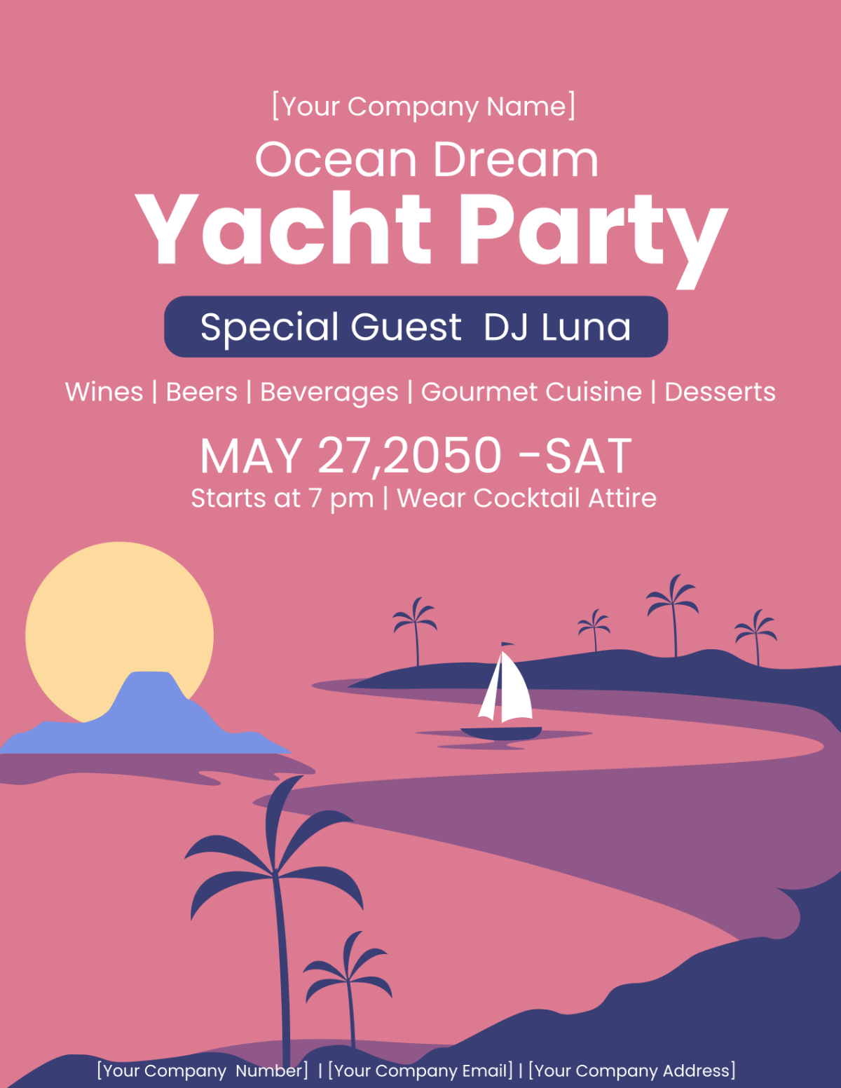 Yacht Party Flyer
