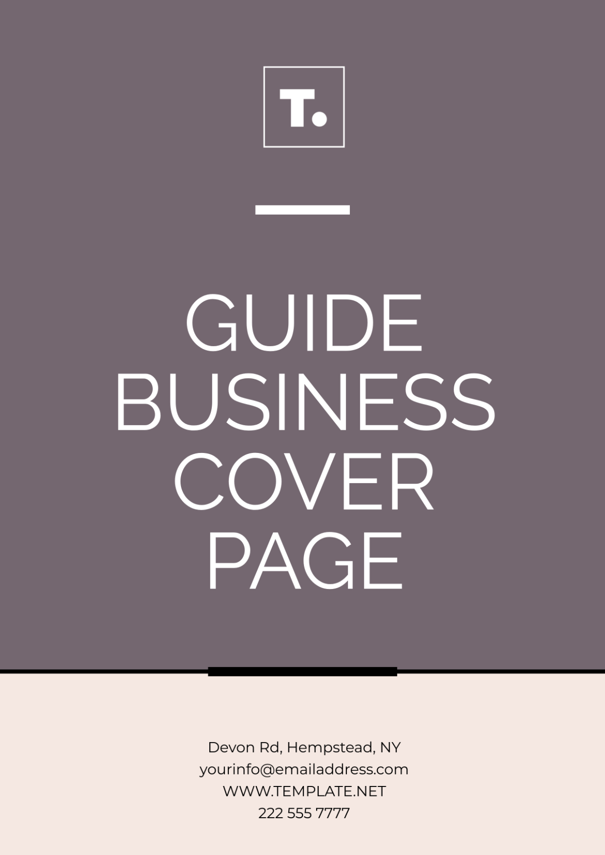 Guide Business Cover Page