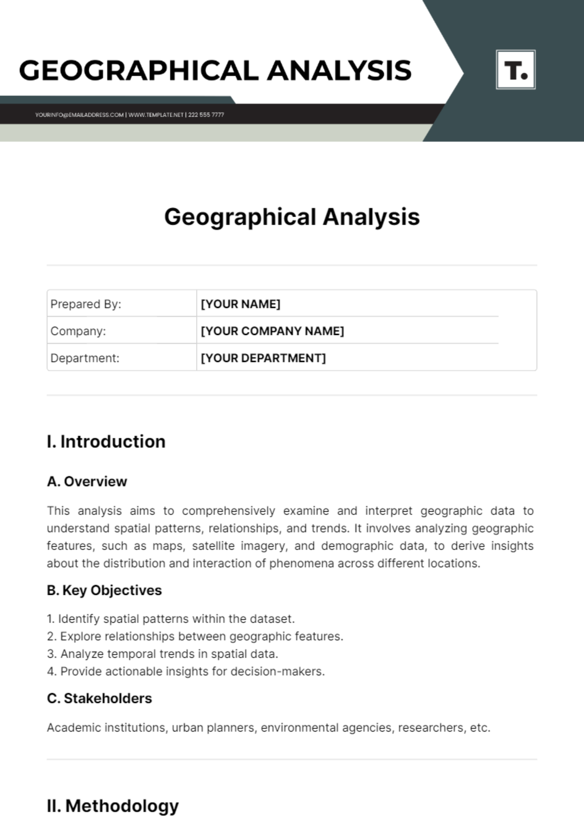 Geographical Analysis Template