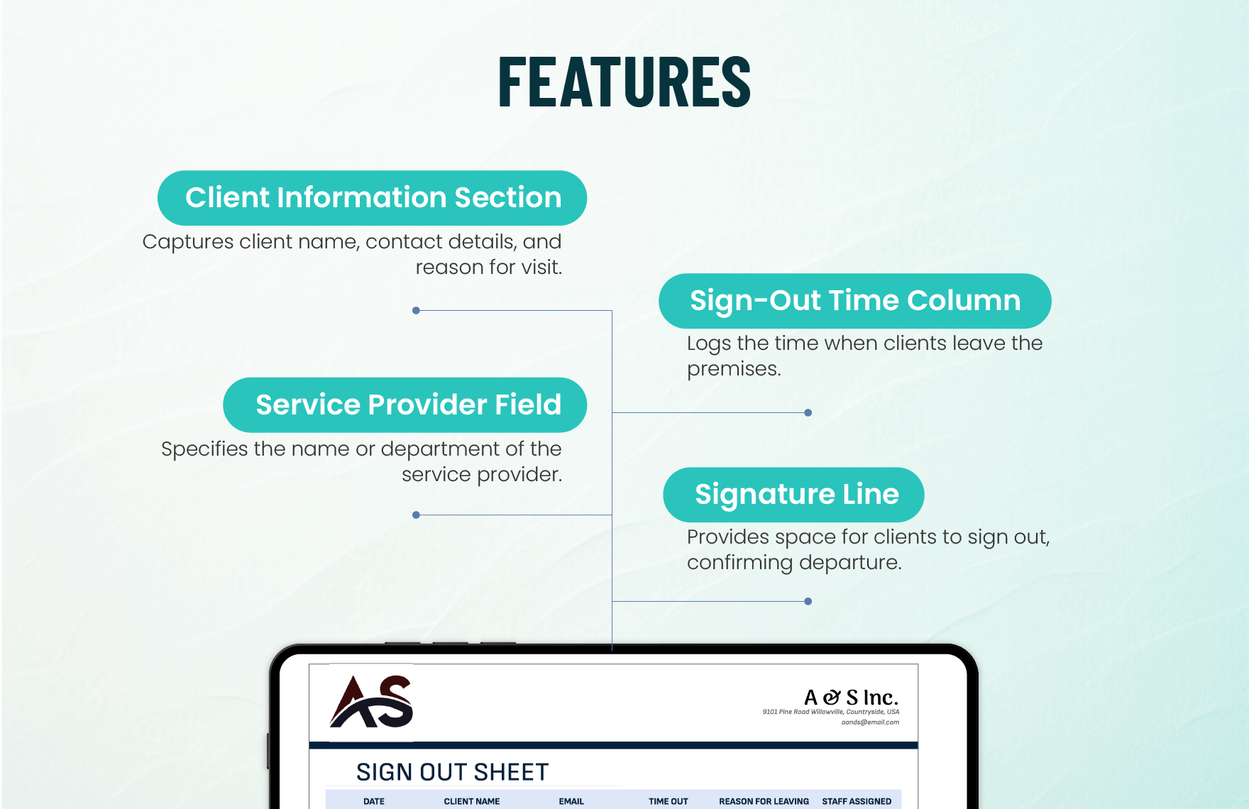 Client Sign Out Sheet Template