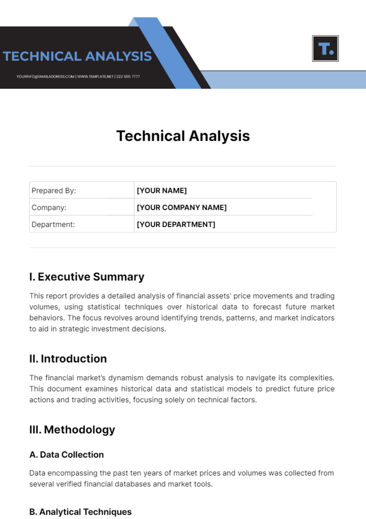 Technical Analysis Template