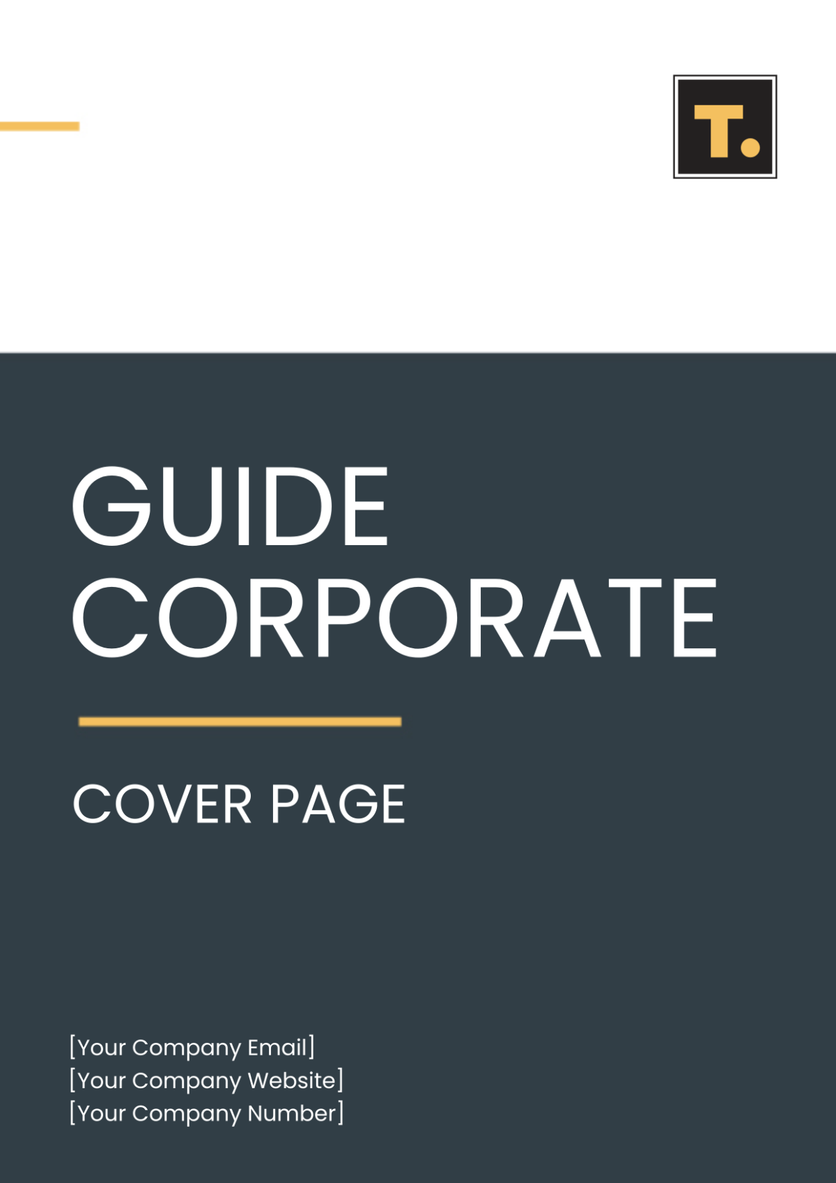 Guide Corporate Cover Page Template - Edit Online & Download Example ...