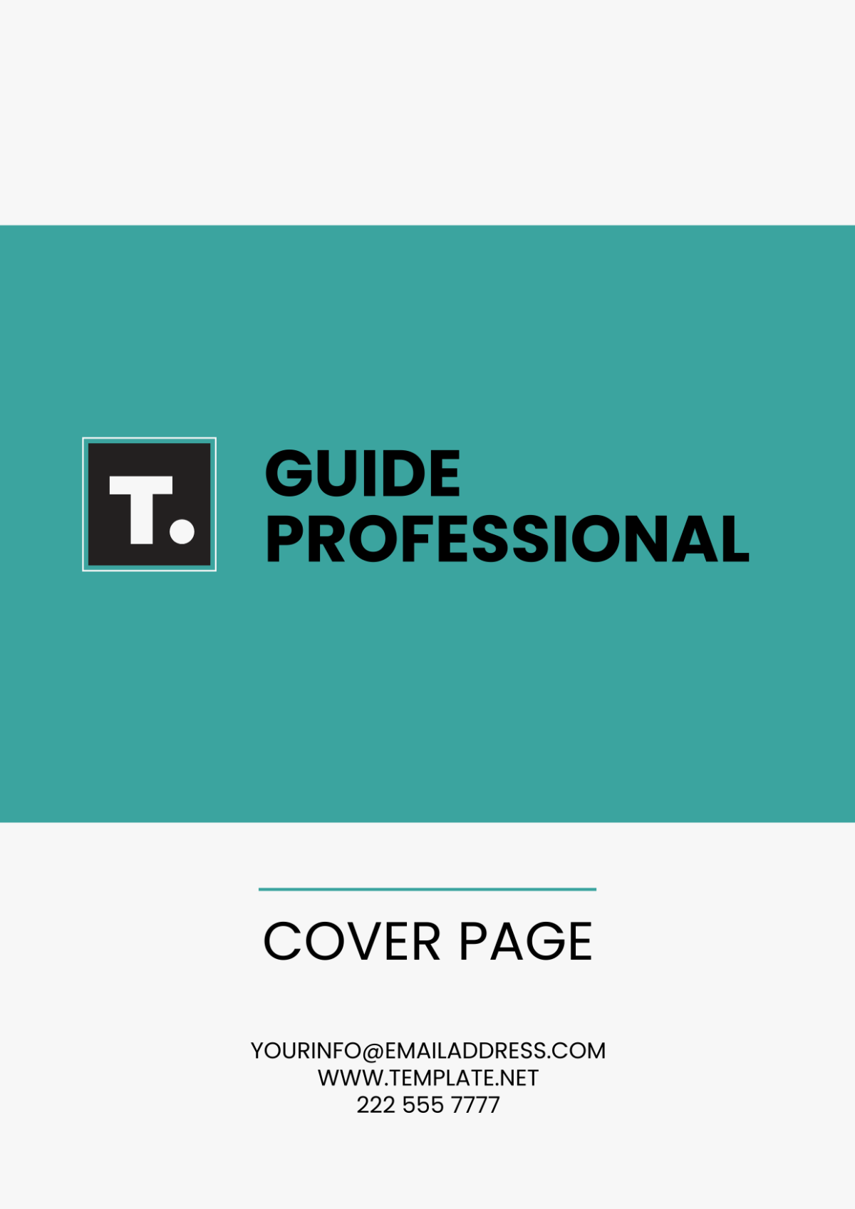 Free Guide Professional Cover Page Template