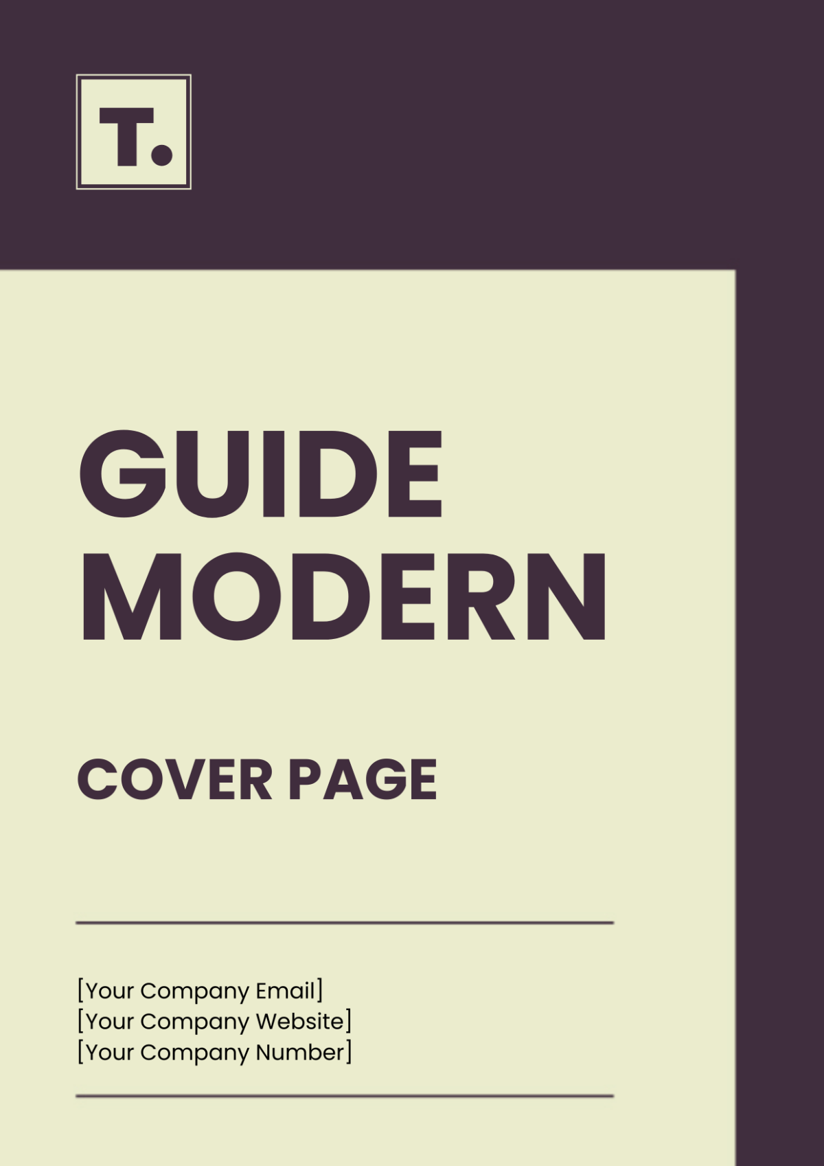 Guide Modern Cover Page