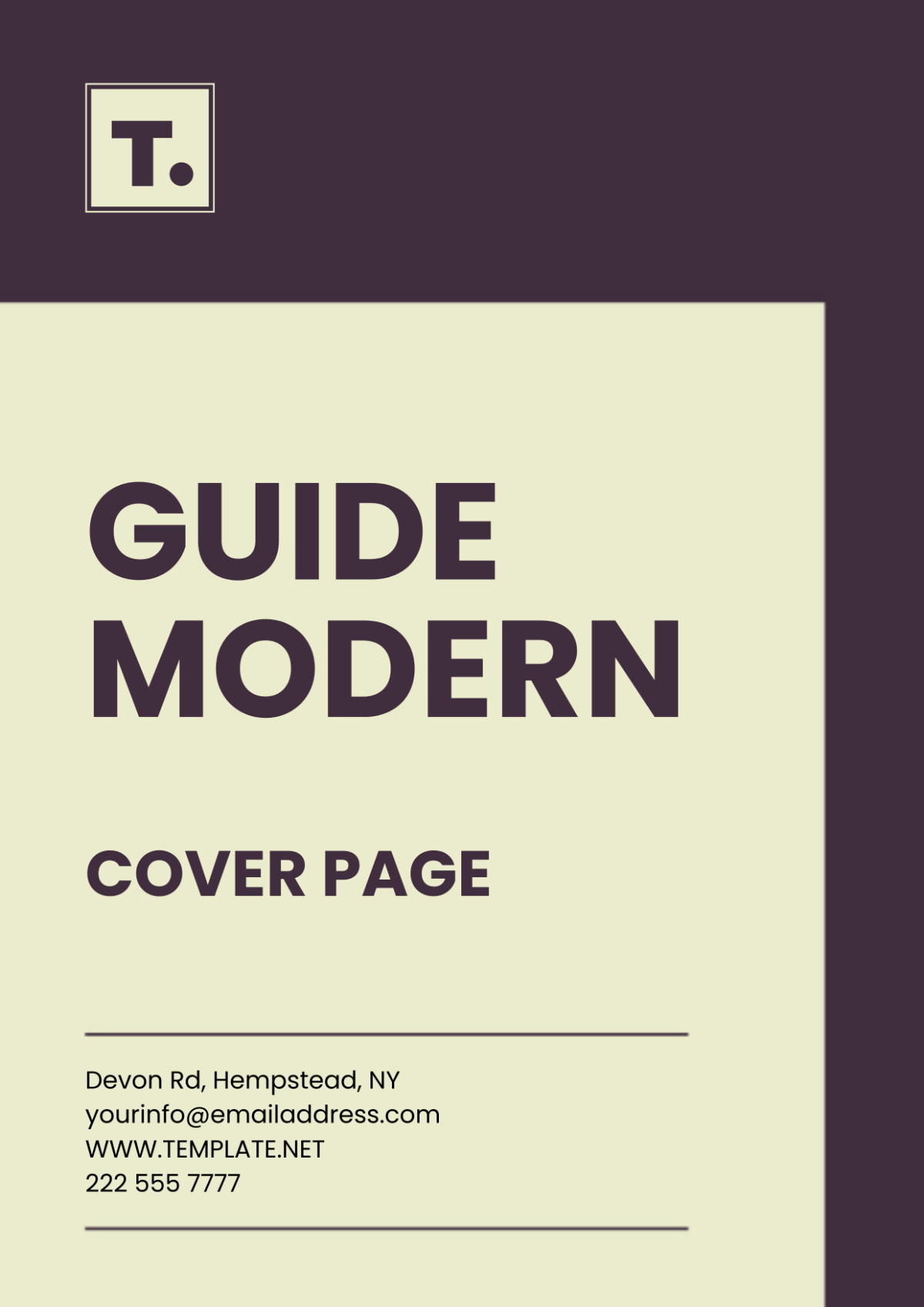 Free Guide Modern Cover Page Template - Edit Online & Download ...