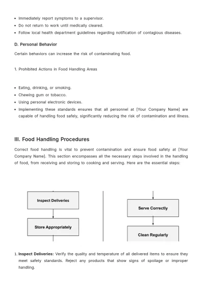 Free Restaurant Food Safety Plan Template to Edit Online