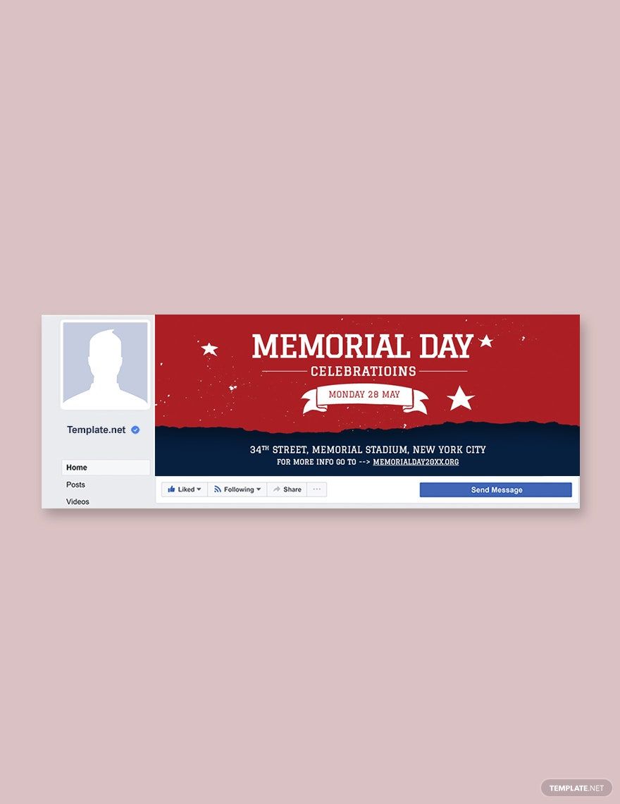 Memorial Day Facebook Event Cover Template