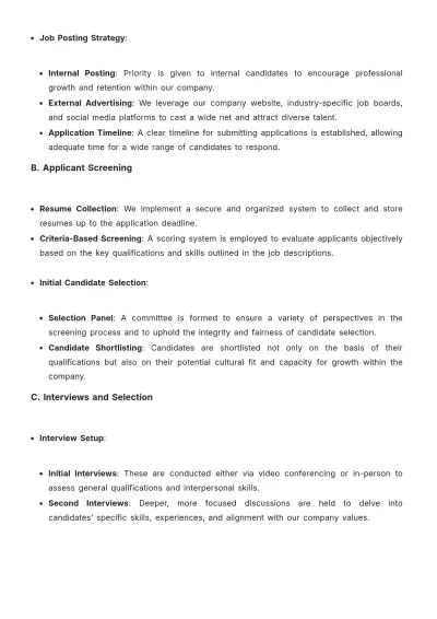 Free Restaurant HR Procedure Template to Edit Online