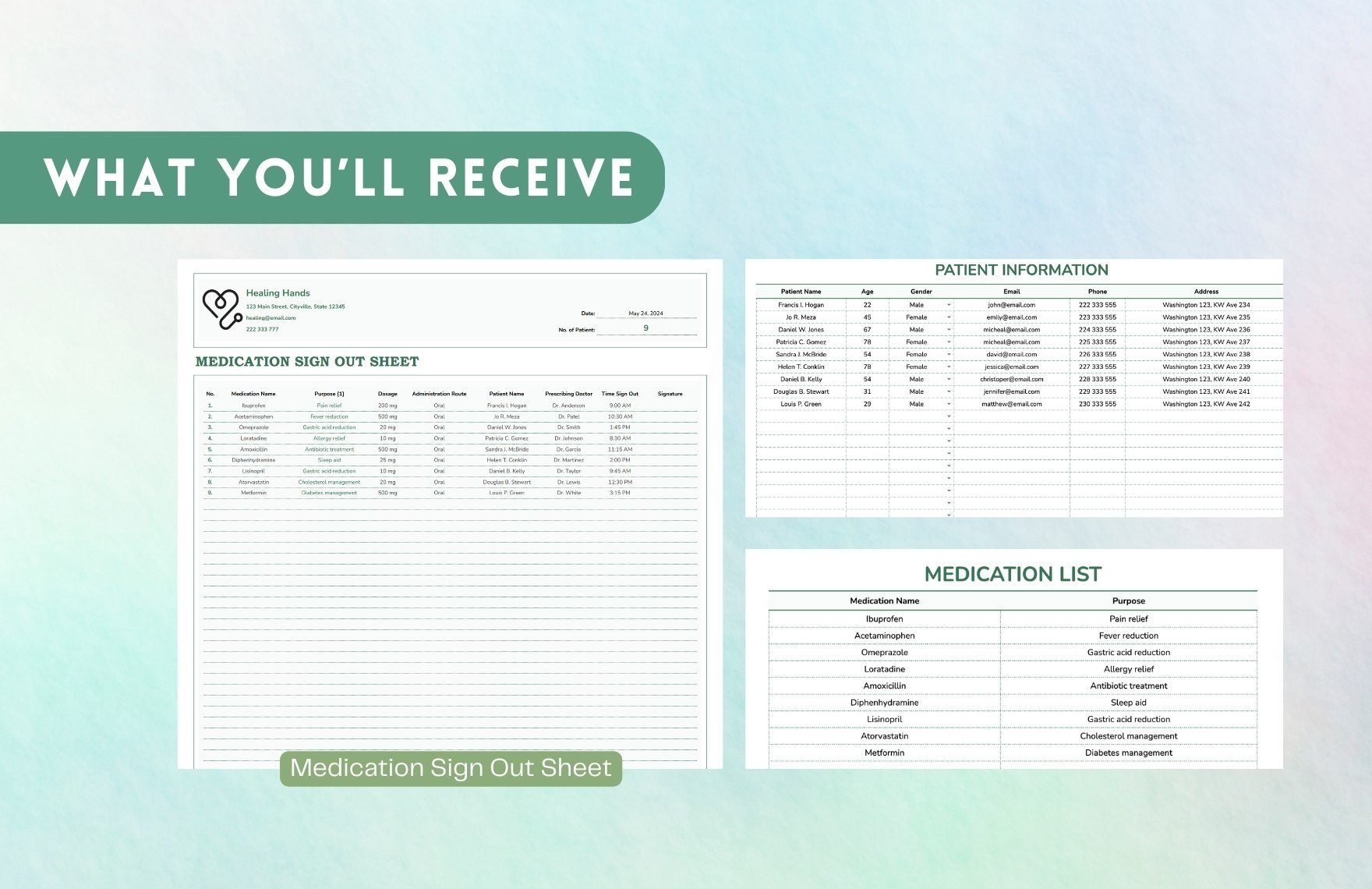 Medication Sign Out Sheet Template