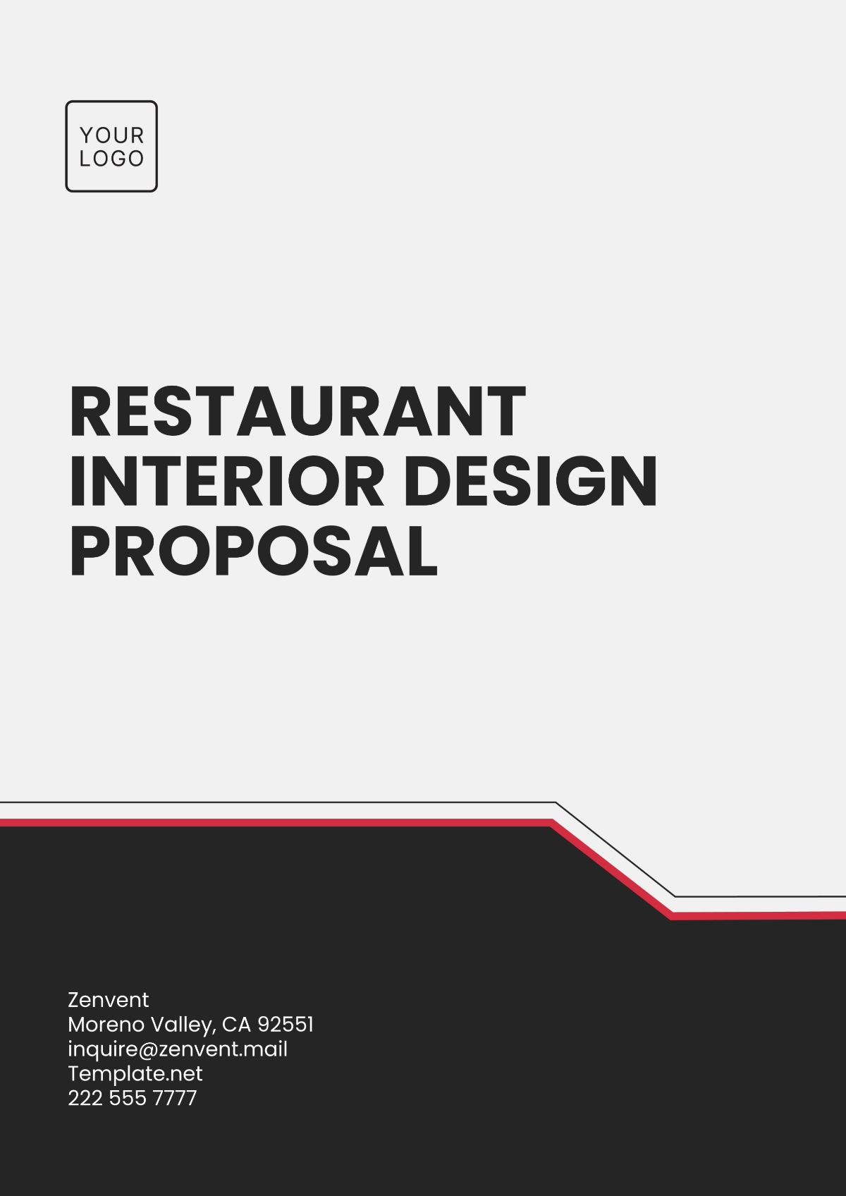 Restaurant Interior Design Proposal Template - Edit Online & Download