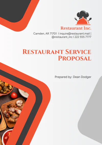 Free Restaurant Service Proposal Template to Edit Online