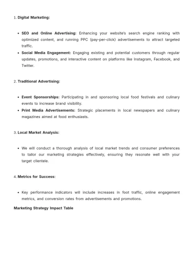 Free Restaurant Service Proposal Template to Edit Online
