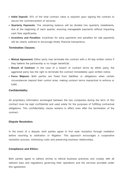 Free Restaurant Contract Proposal Template to Edit Online