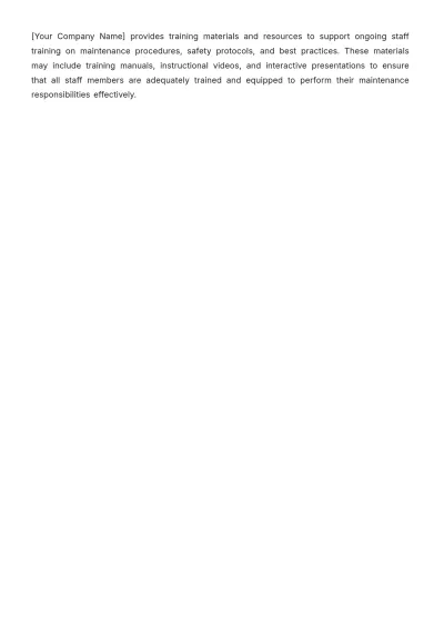 Free Restaurant Maintenance Procedure Template to Edit Online