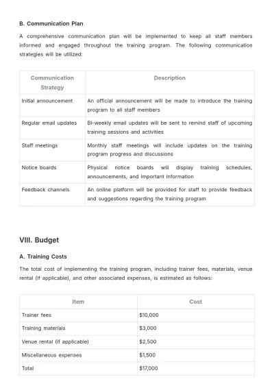 Free Restaurant Training Proposal Template to Edit Online