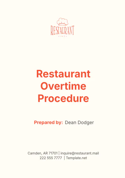 Free Restaurant Overtime Procedure Template to Edit Online