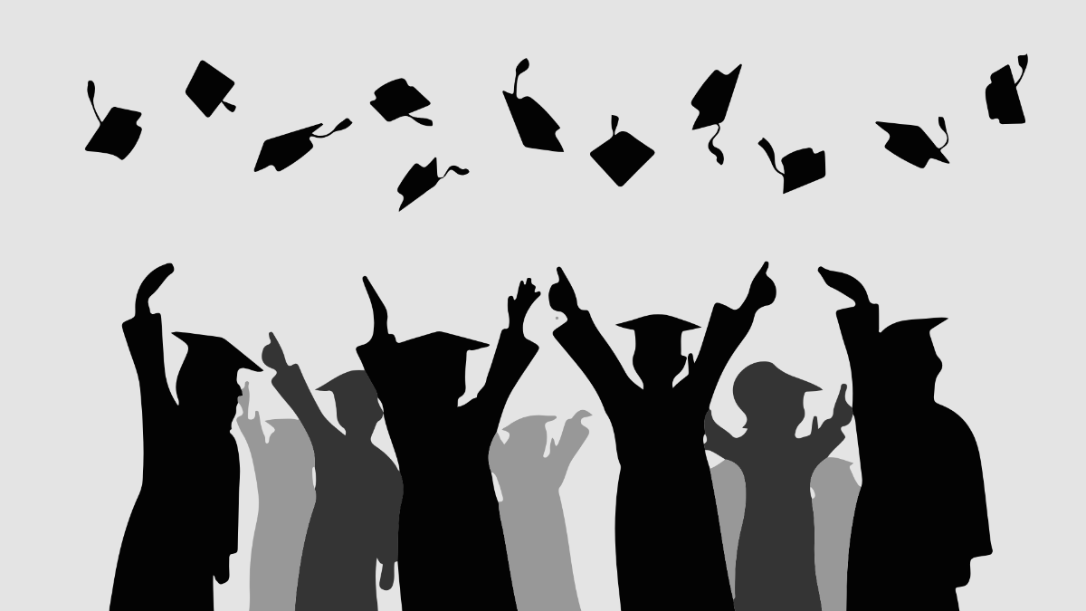 Graduate Silhouette Abstract Background