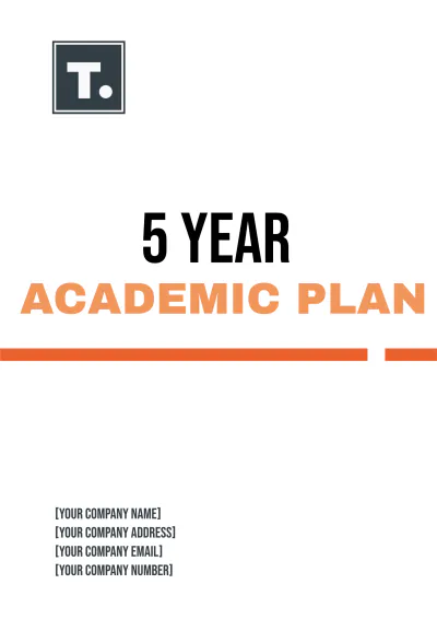Free 5 Year Academic Plan Template to Edit Online