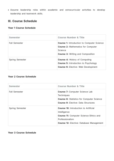 Free 5 Year Academic Plan Template to Edit Online
