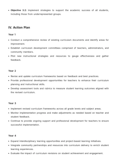 Free 5 Year School Plan Template to Edit Online