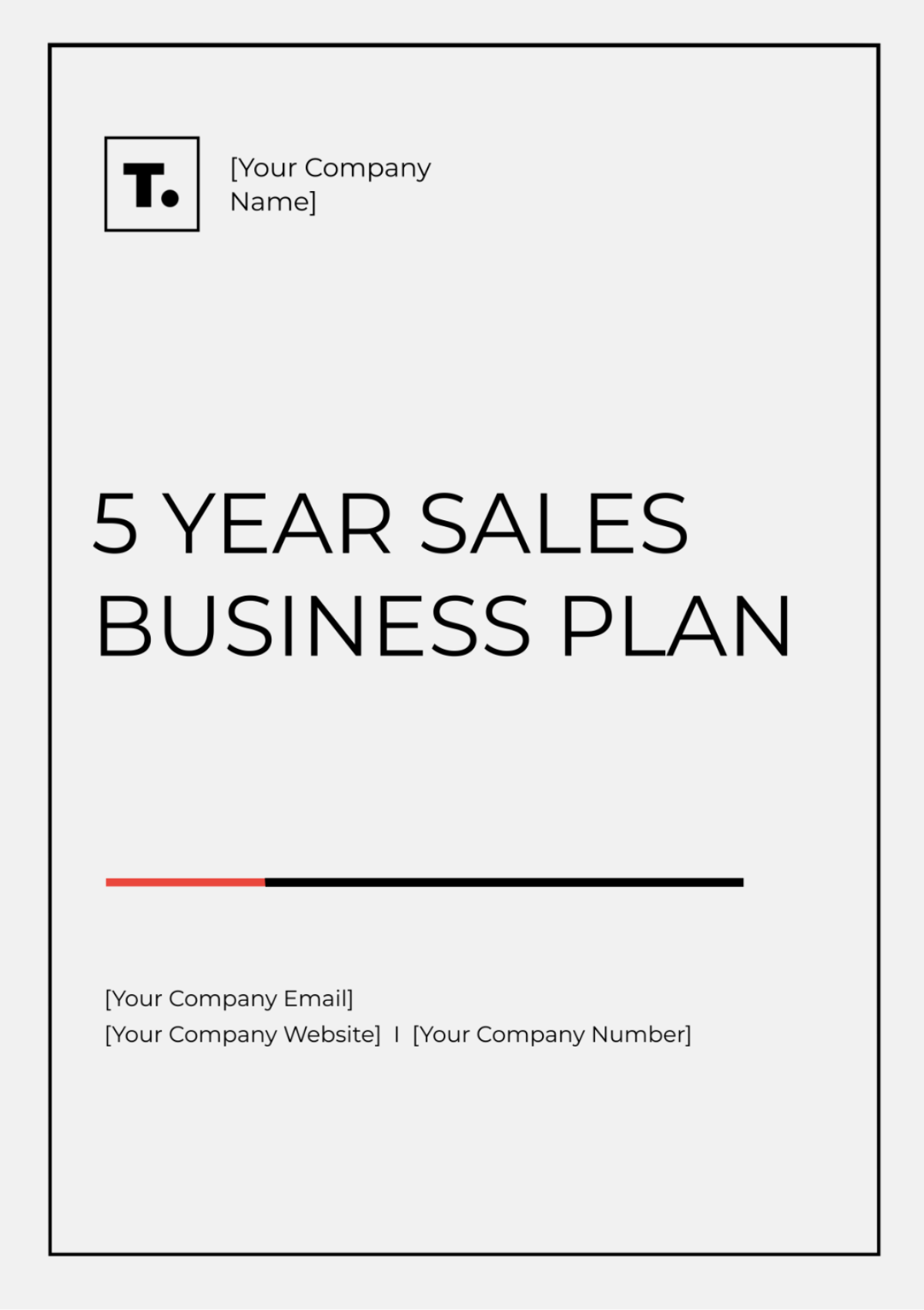 5 Year Sales Business Plan Template - Edit Online & Download