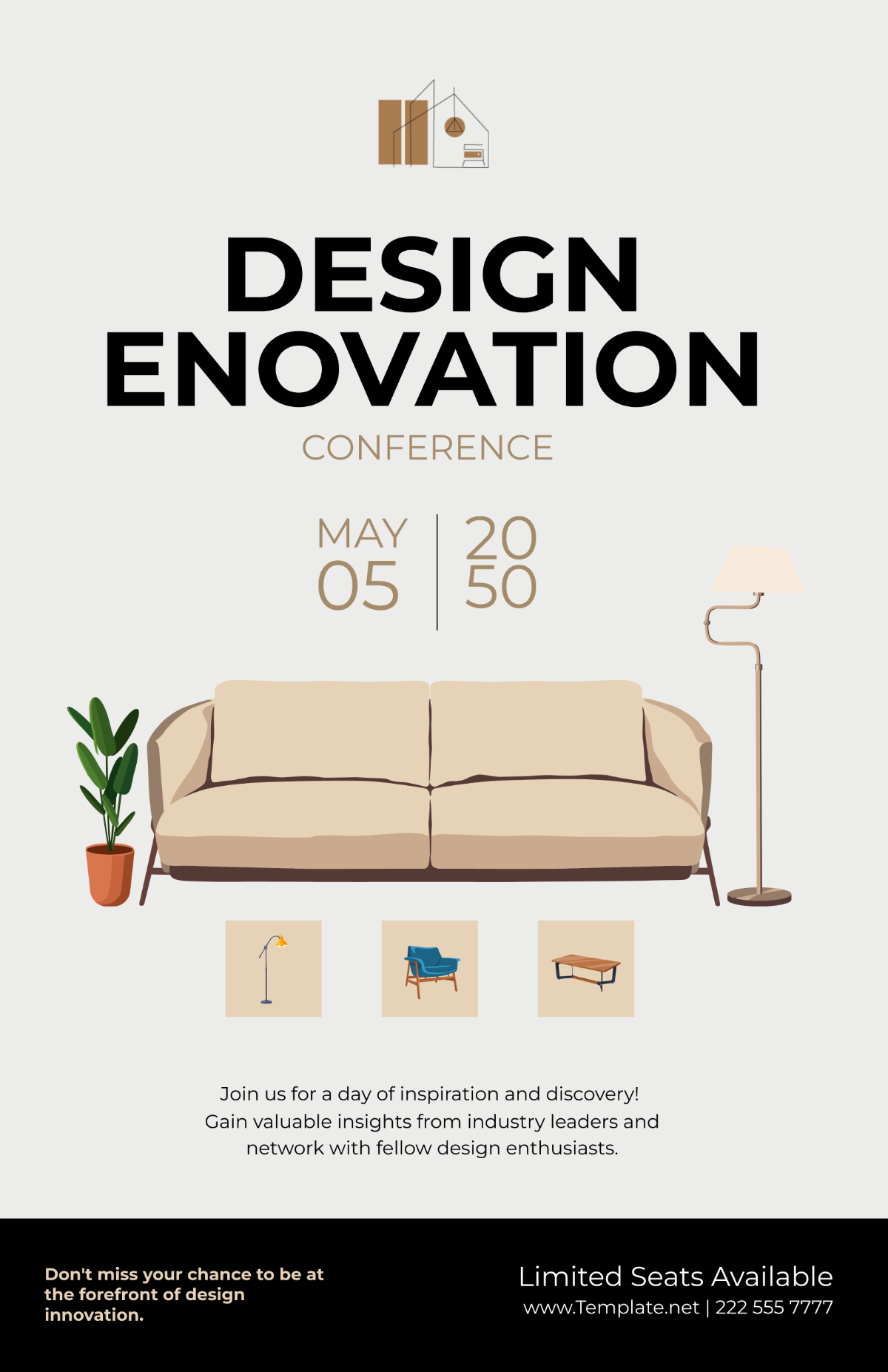 Interior Design Conference Poster Template - Edit Online & Download