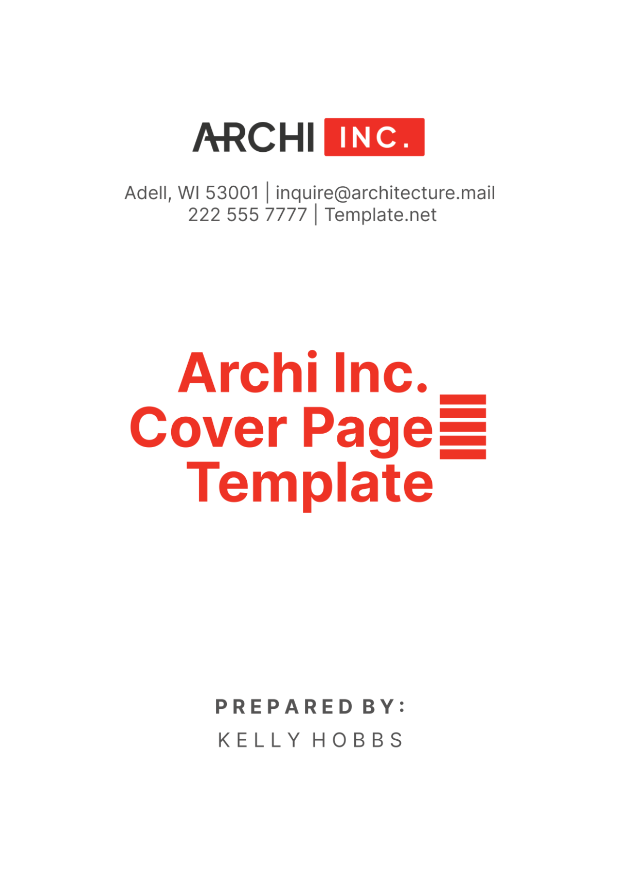 Architecture Cover Page