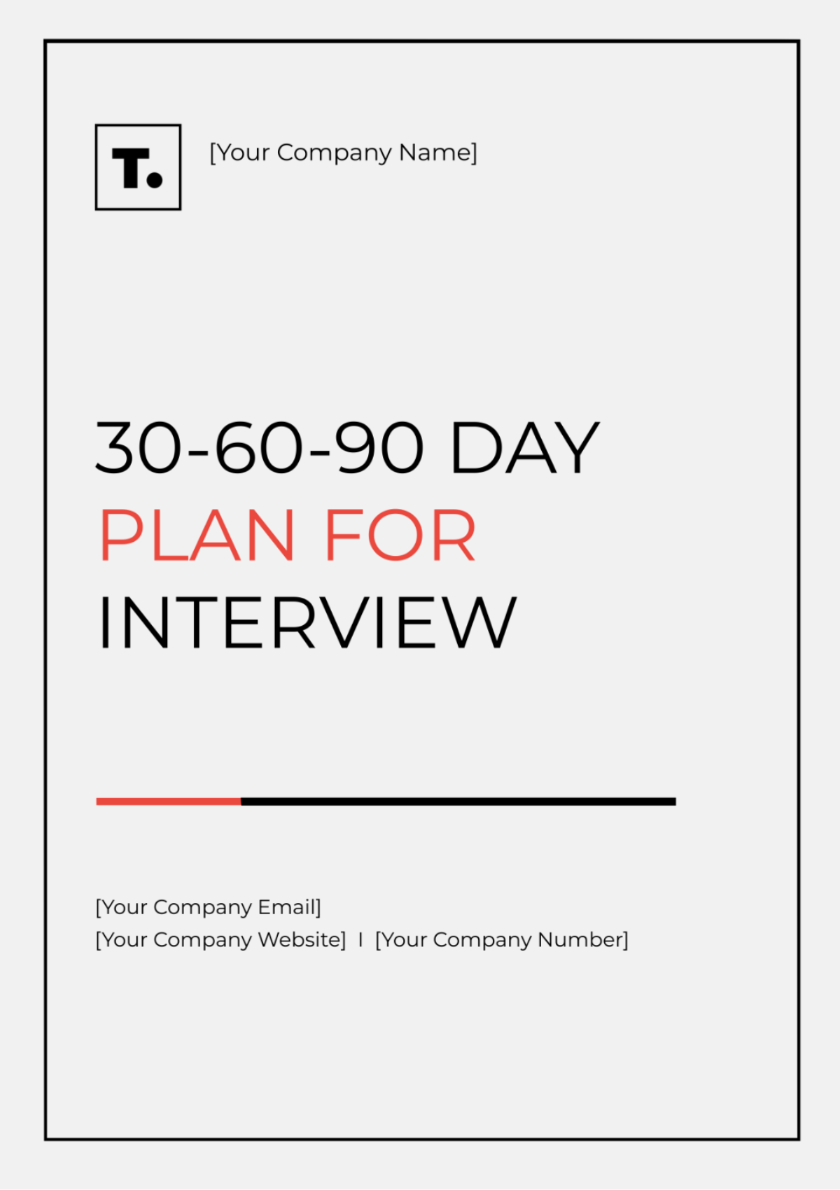 30 60 90 Day Plan Template For Interview Edit Online And Download Example