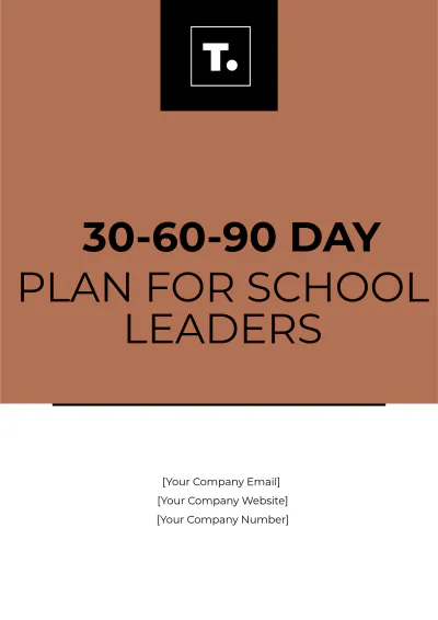 Free 30-60-90 Day Plan For School Leaders Template to Edit Online