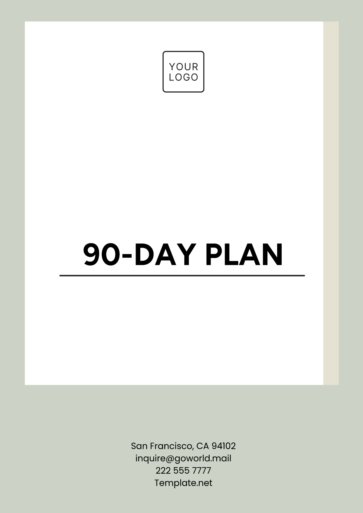 90-Day Plan Template - Edit Online & Download