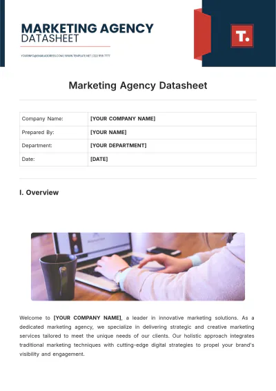 Free Marketing Agency Datasheet Template to Edit Online