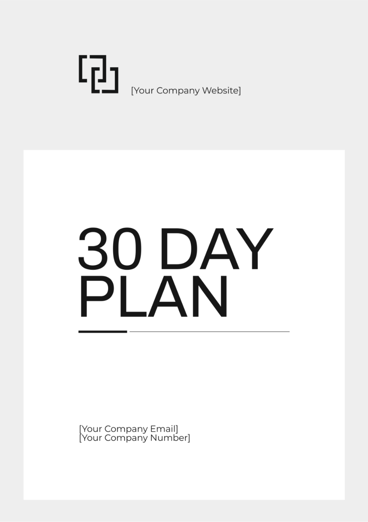 30 Day Plan Template - Edit Online & Download